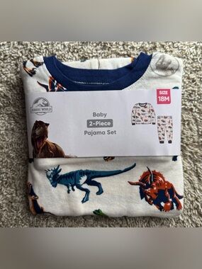 Jurassic World Baby 2-Piece Dinosaur Pajama Set 18M NWT